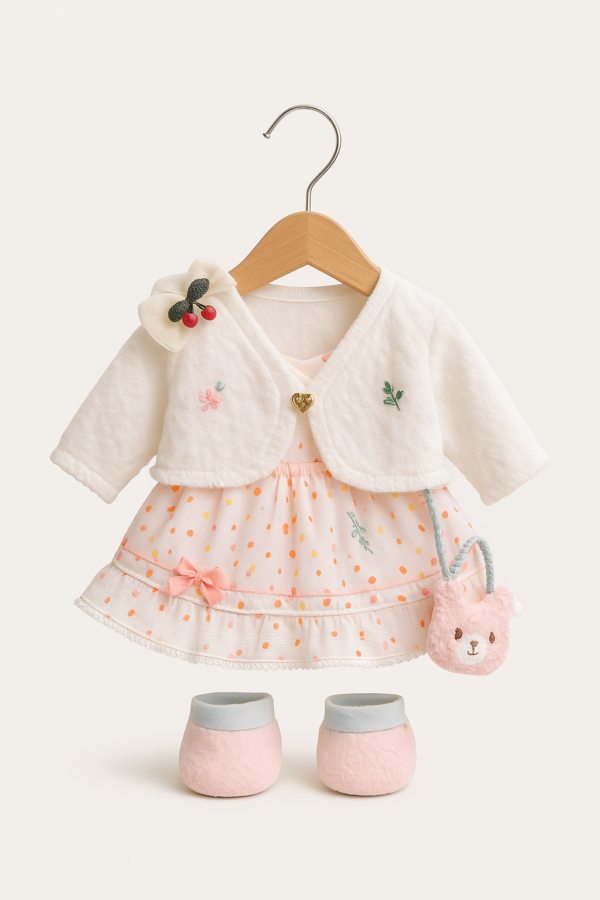 robe élégante et es petite chaussure pour la collection petit nounours